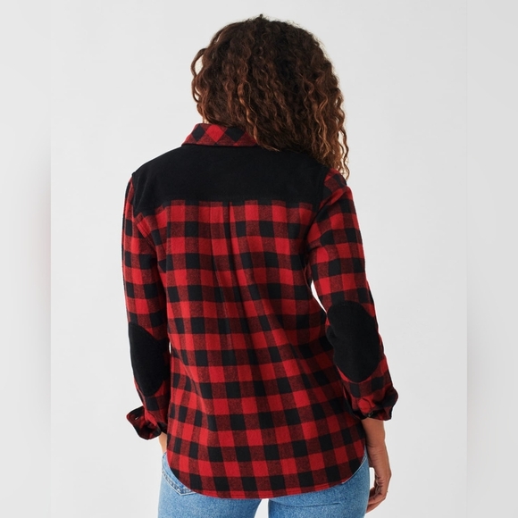 NWOT Faherty Daly Shirt Red Collins Plaid Medium Button Up - Picture 2 of 9